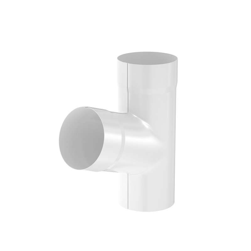 Aquasystem: Тройник трубы 125/90 PU Ral 9003