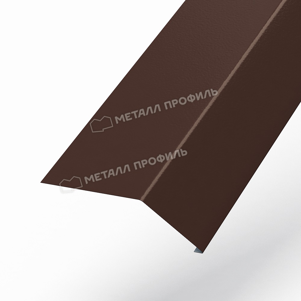 МеталлПрофиль: Планка карнизная 100х69 Norman 0,5 мм Ral 9003