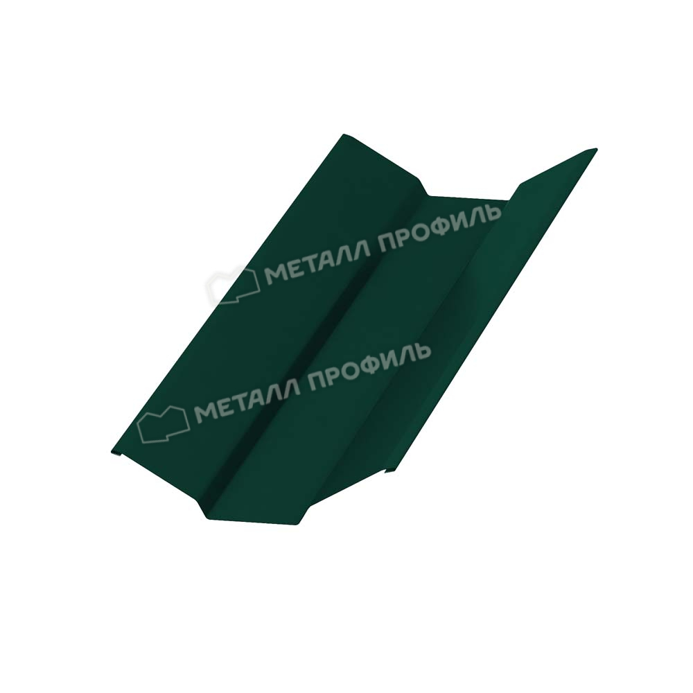 МеталлПрофиль: Планка ендовы верхняя 76х76 Purman 0,5 мм Ral 6005