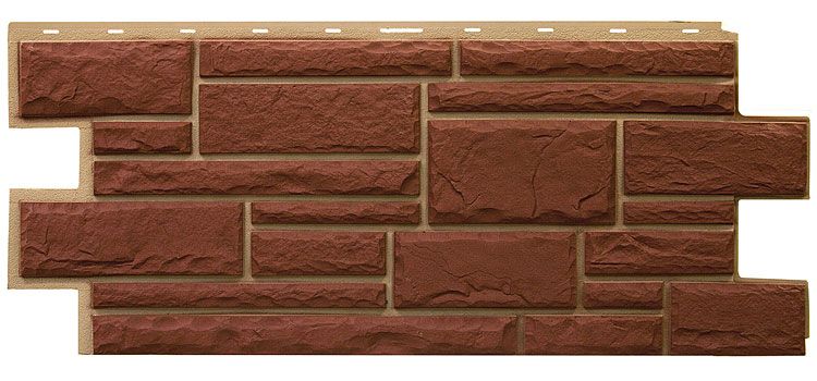 000010908.jpg ТЕХОСНАСТКА: Фасадная панель Дикий камень T- SIDING Коричневый 8016 — изображение 1