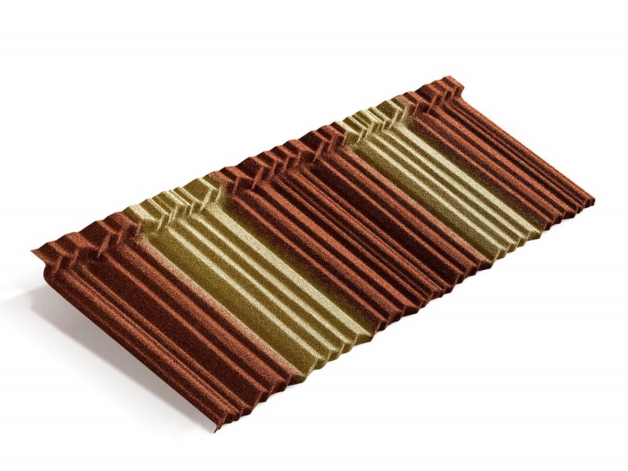 Metrotile: Лист MetroShake II Терракотово-желтый