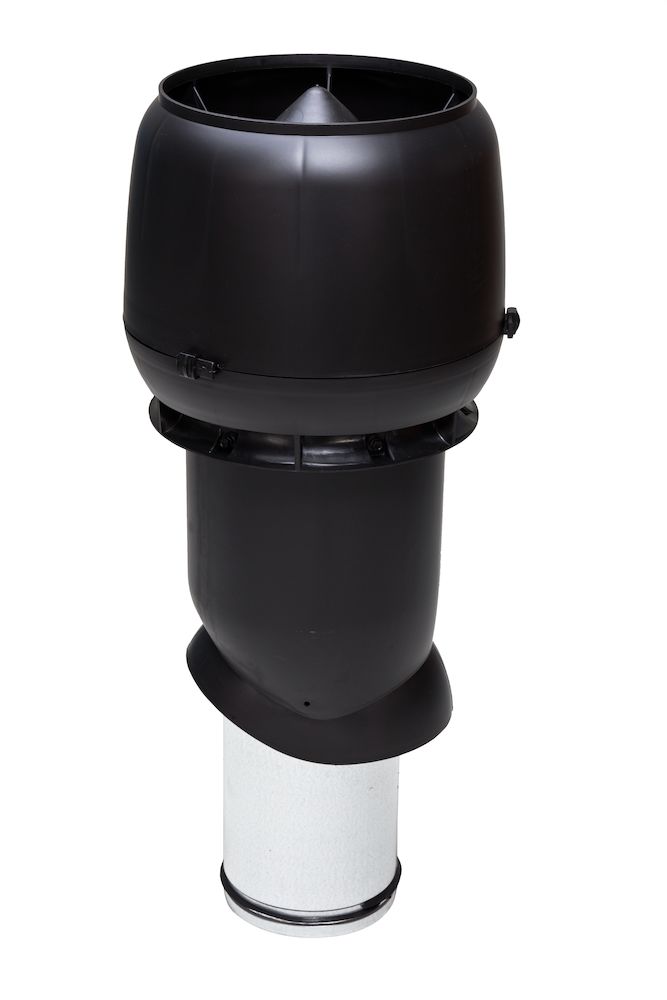 000016132.jpg Vilpe: Вентиляционный выход 160/ИЗОЛИР/500 Черный — изображение 1