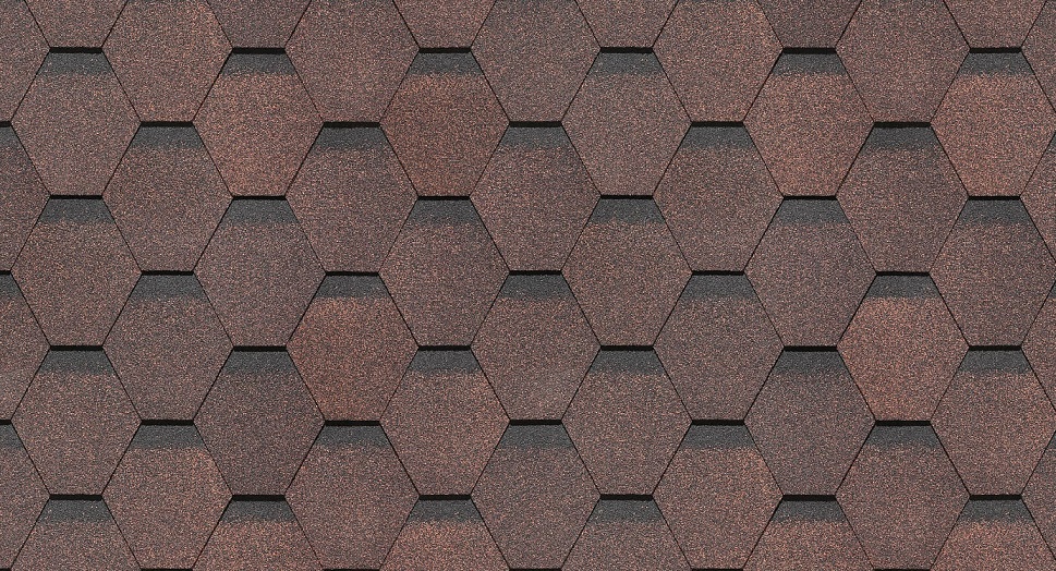 Гибкая черепица Standard Сота Коричневый Docke