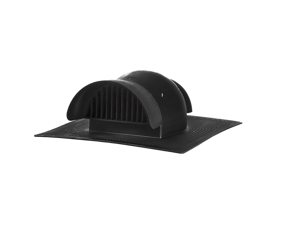 Krovent: Кровельный вентиль для гиб. черепицы KTV Черный (RAL 9005)