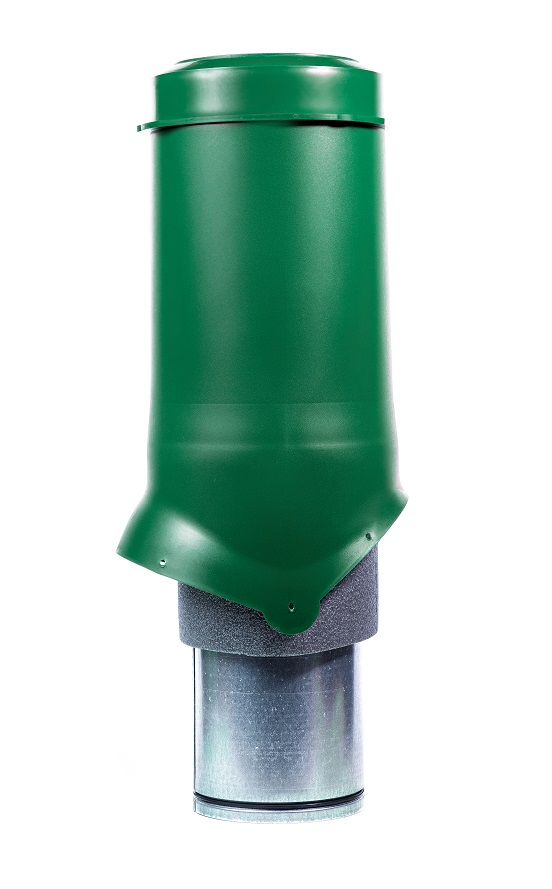 Krovent: Выход вентиляции Pipe-VT IS 150/изол./500 Зеленый (RAL 6005)