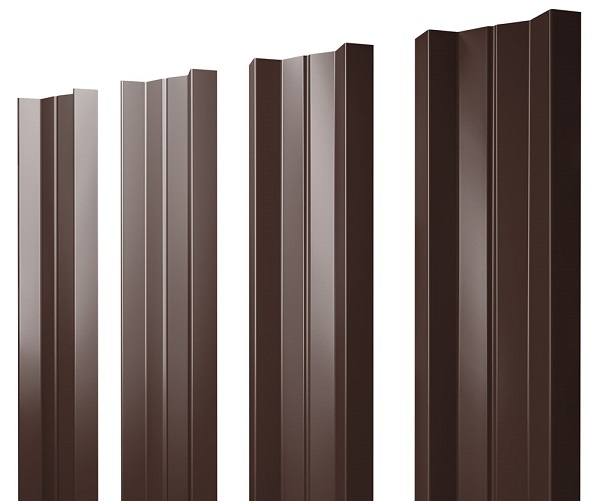 Grand Line: Штакетник М-образный Pe двухсторонний 0,4 мм Ral 8017