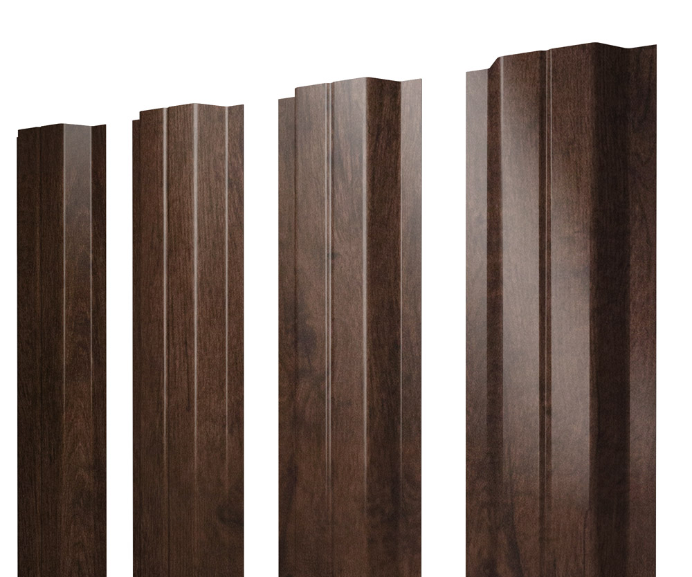 Grand Line: Штакетник П-образный Print Elite 0,45 мм Antique Wood