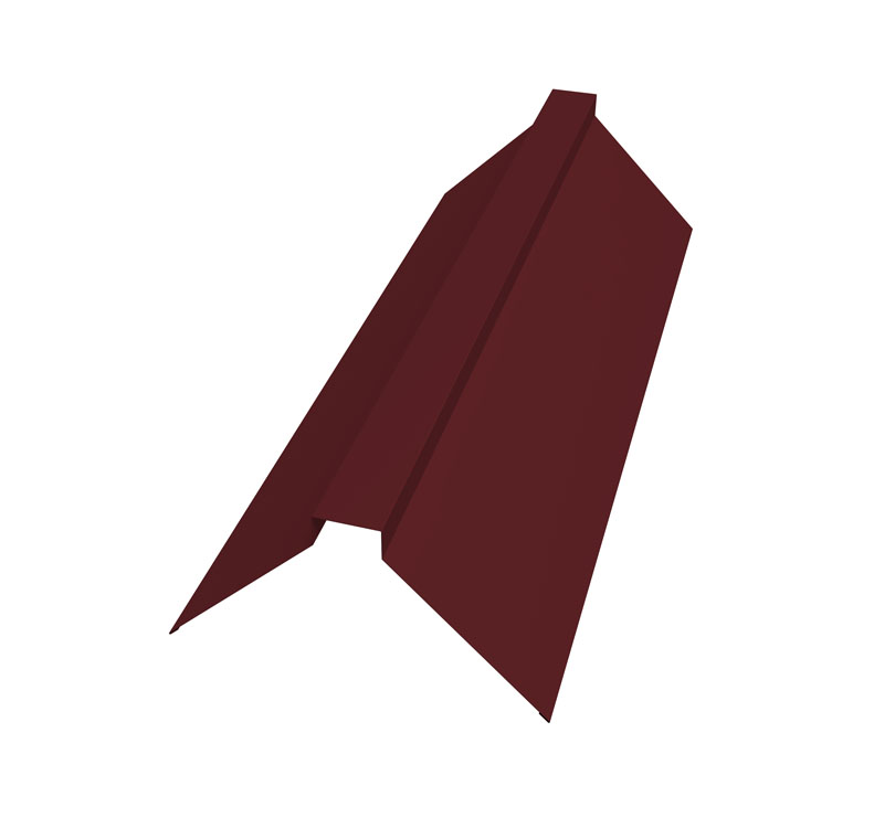 Grand Line: Конек плоский 150х40х150 мм Pe 0,45 мм Ral 3005