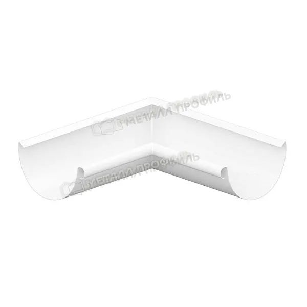 000038251.jpg МеталлПрофиль: Угол желоба внутренний 90° Foramina D=125 мм PUR Ral 9010 — изображение 1