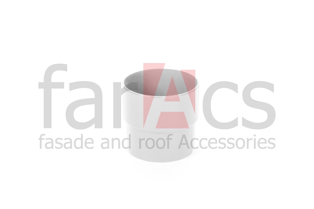 FarAcs PREMIUM: Соединительная муфта трубы 80 мм Белый