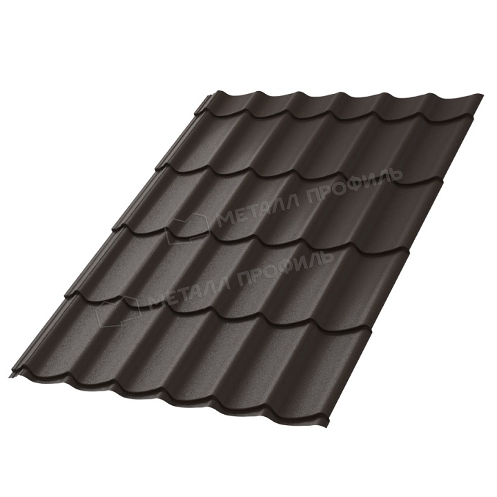 МеталлПрофиль: Металлочерепица Ламонтерра-X VALORI 0,5 мм Dark brown