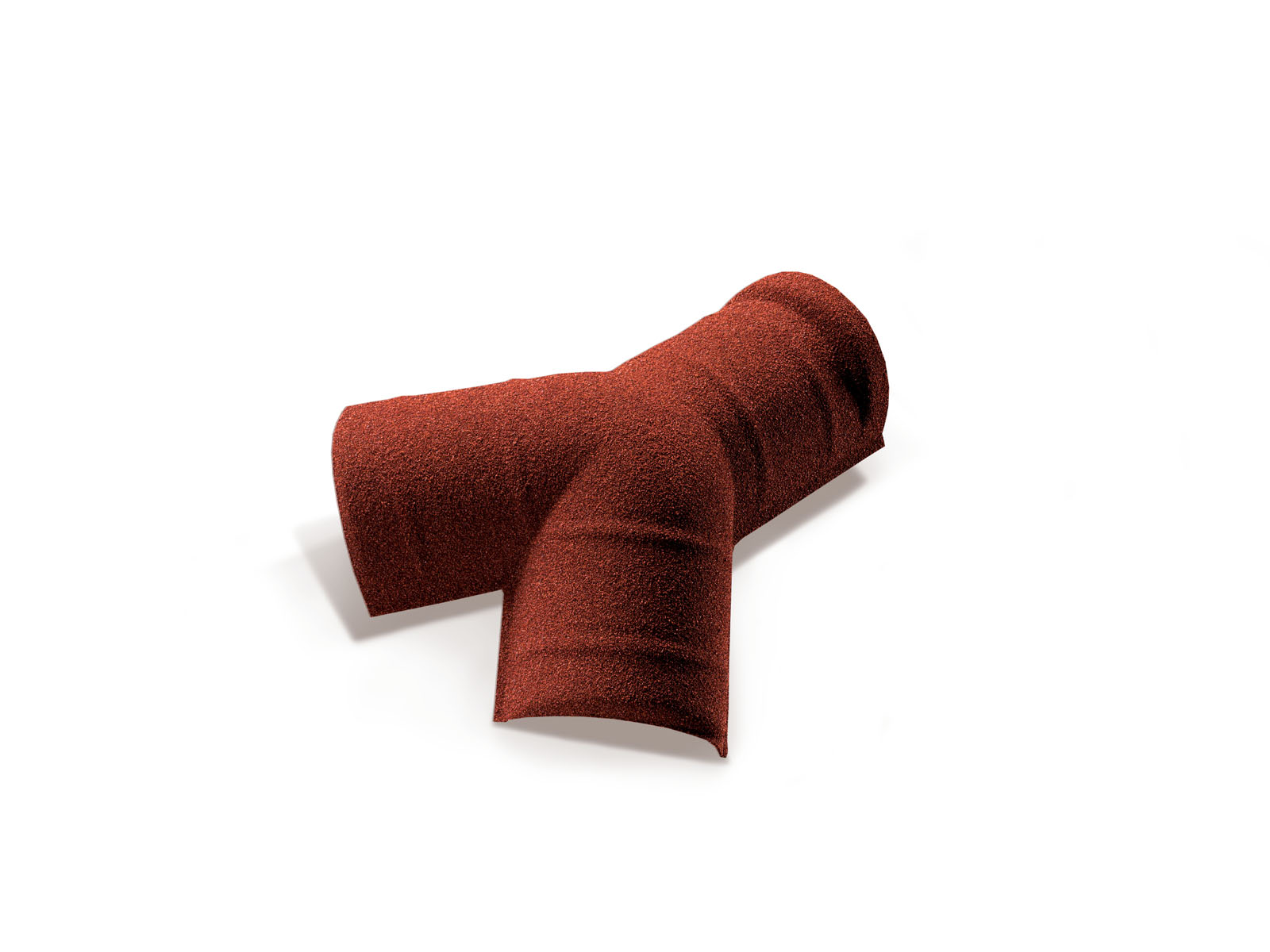 Metrotile: Y-образный полукруглый коньк.элемент 30-45 Красный